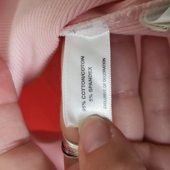 Cutter and buck pink long sleeve ribbed Henley shirt, snaps, cotton stretch Sz L - Picture 5 of 7